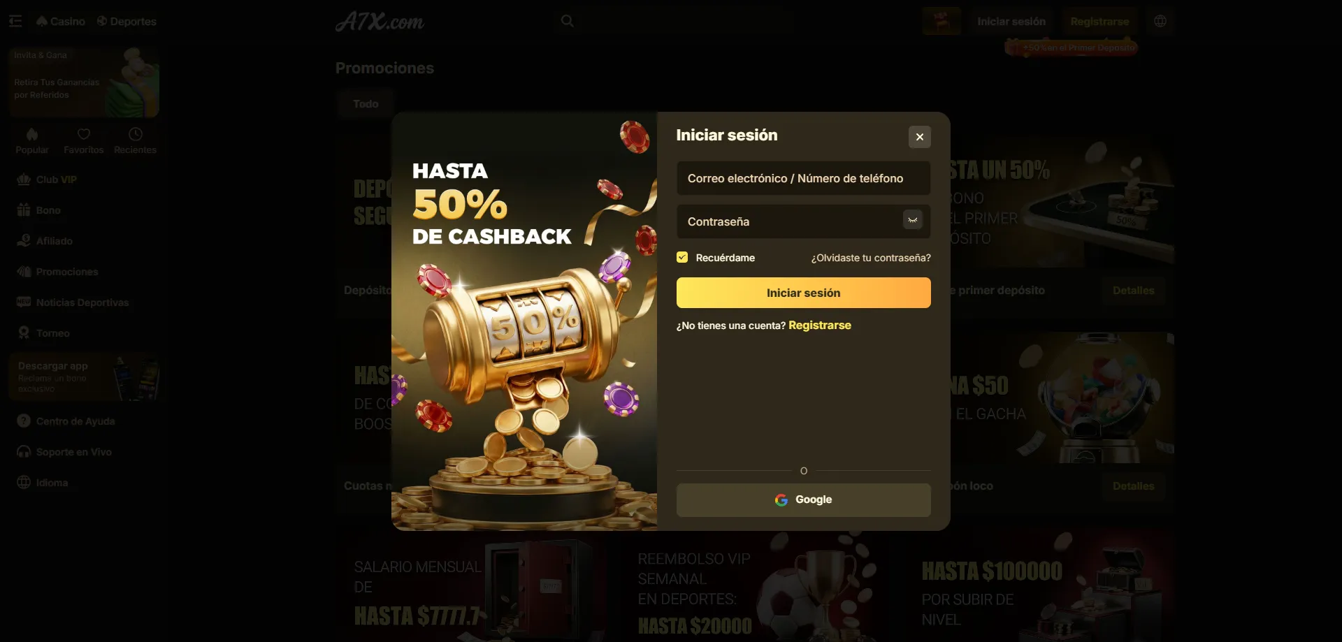 A7X Casino plataforma de juegos online y apuestas en México