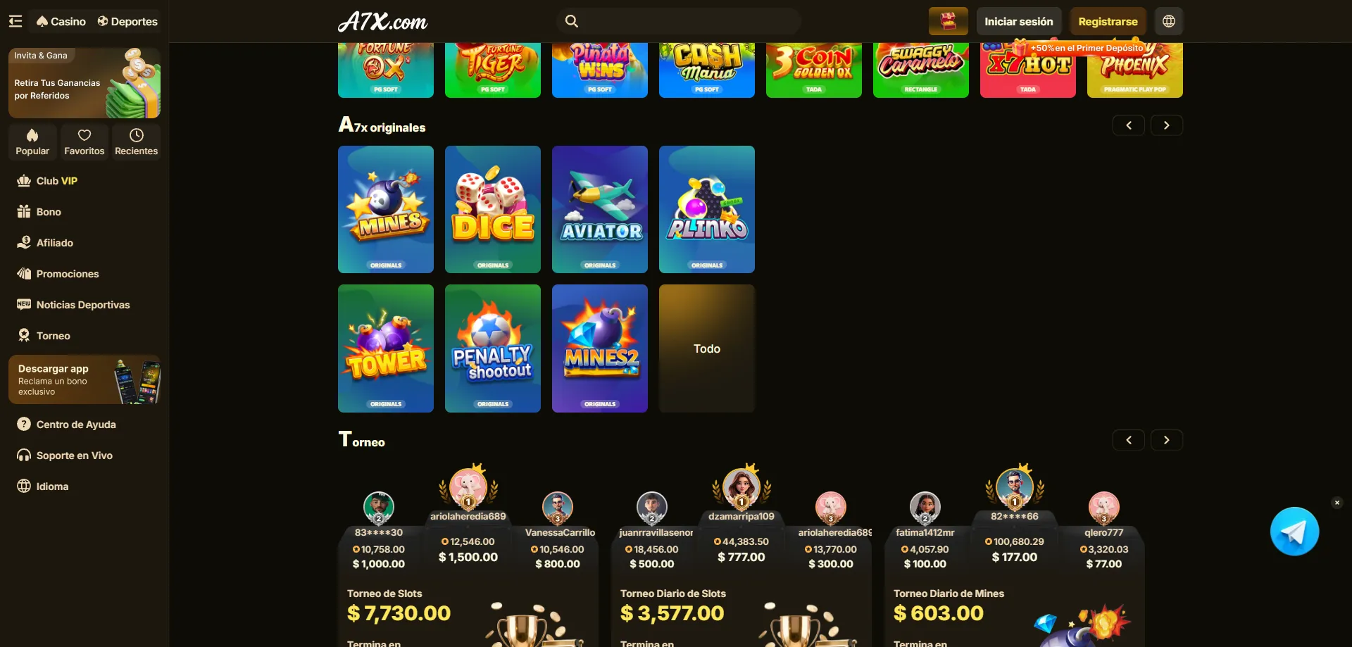 Tragamonedas online en A7X Casino — Fortune Tiger y más títulos populares